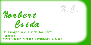 norbert csida business card